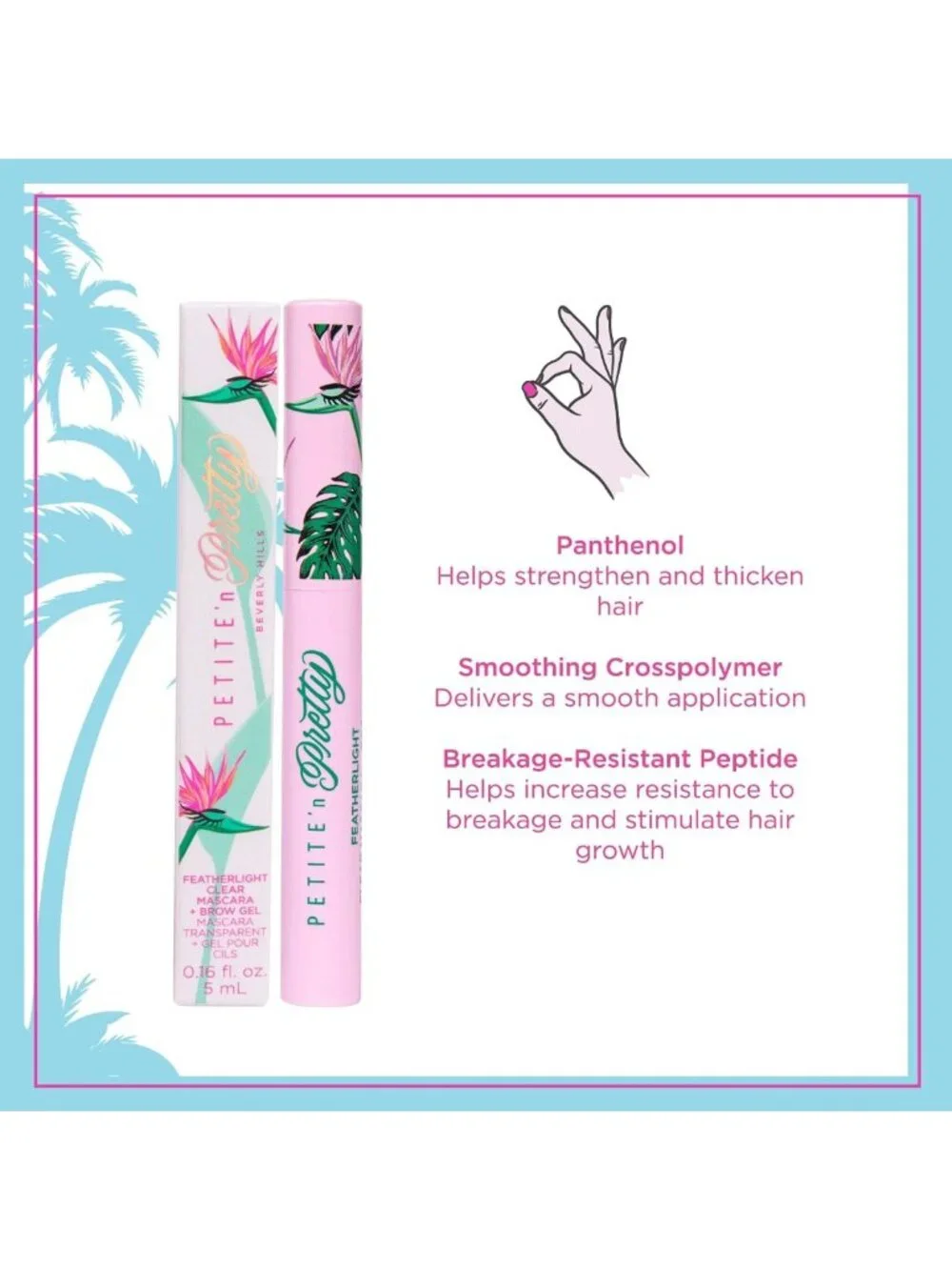 Featherlight Clear Mascara & Brow Gel for Tweens & Teens - Perfect for All-Day